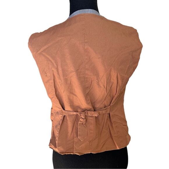 Han Ming Xuan Tan Double Layer Button Down Vest, Grey Layers Attached Sz XXL - Picture 7 of 7